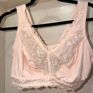 Breezies Light Pink Lace Bralette